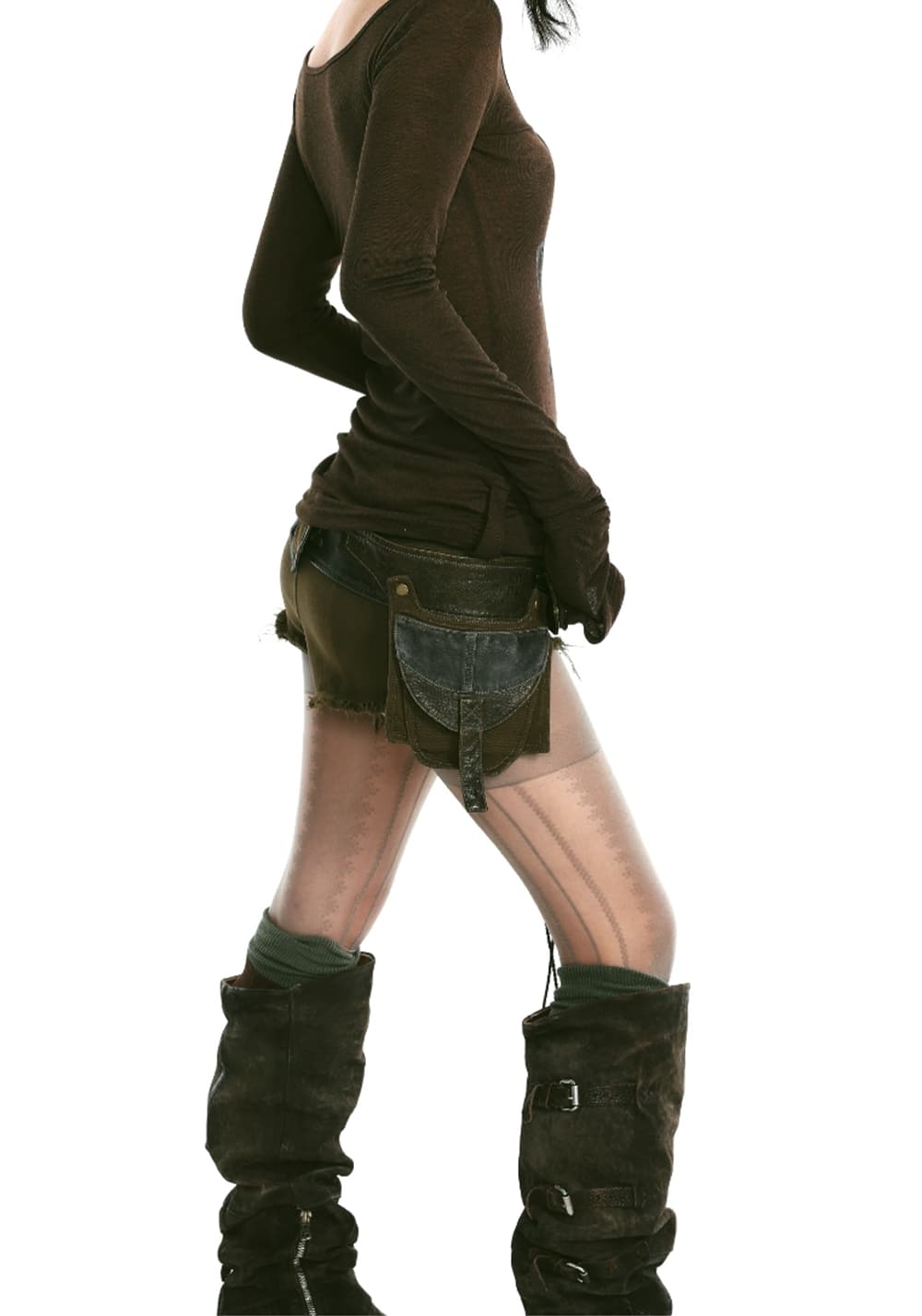 OPEN AESTHETIC丨Low-Rise Shorts w/ Belt & Pockets - PSYLOS 1, OPEN AESTHETIC丨Low-Rise Shorts w/ Belt & Pockets, Shorts, OPEN AESTHETIC, PSYLOS 1